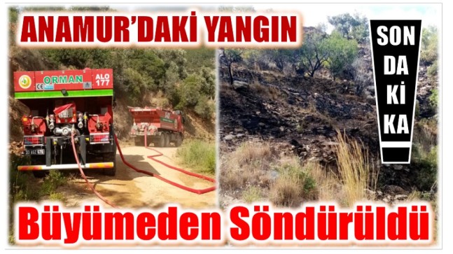 Anamur’daki Orman Yangını , Büyümeden Söndürüldü